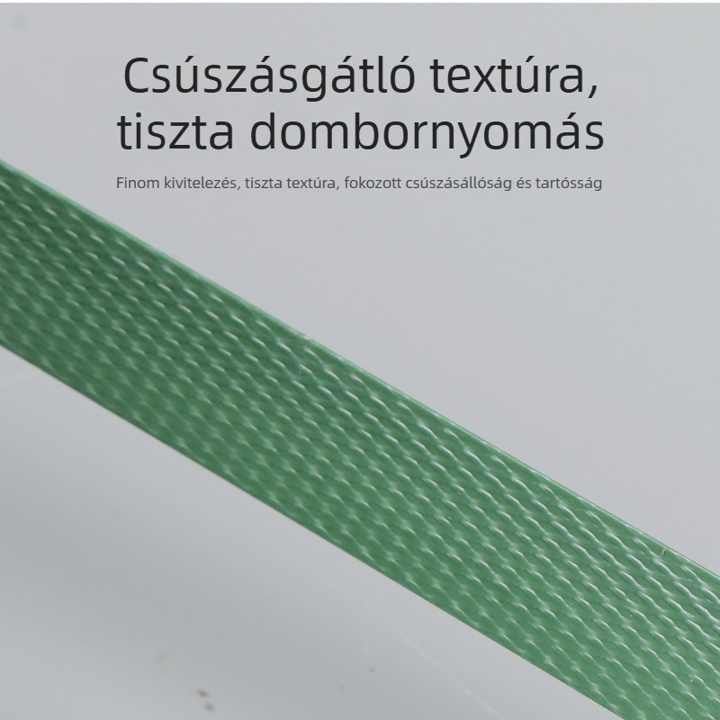 Zöld átlátszatlan csomagoló szalag, műanyag–acélból, forróolvadékú rögzítő szalag fa dobozokhoz