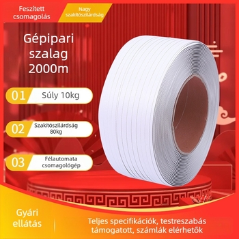 PP csomagoló szalag, 2000 m, műanyag csomagoló szalag kartonokhoz