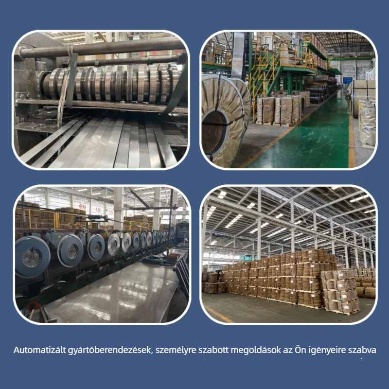 Huili márkájú galvanizált acél csomagoló szalag, forró-dip galvanizált, korrózióálló, szélesség 16–32 mm