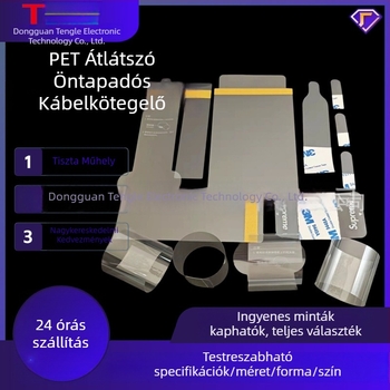 Átlátszó PET kábelkötegek adatkábellel, nagy tapadással, OPP önöntapadós kivágott szalaggal és nyomtatható szöveggel
