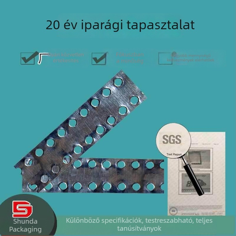 Galvanizált sarkvédő acélcsík rétegelt lemezből készült fa dobozok csomagolásához