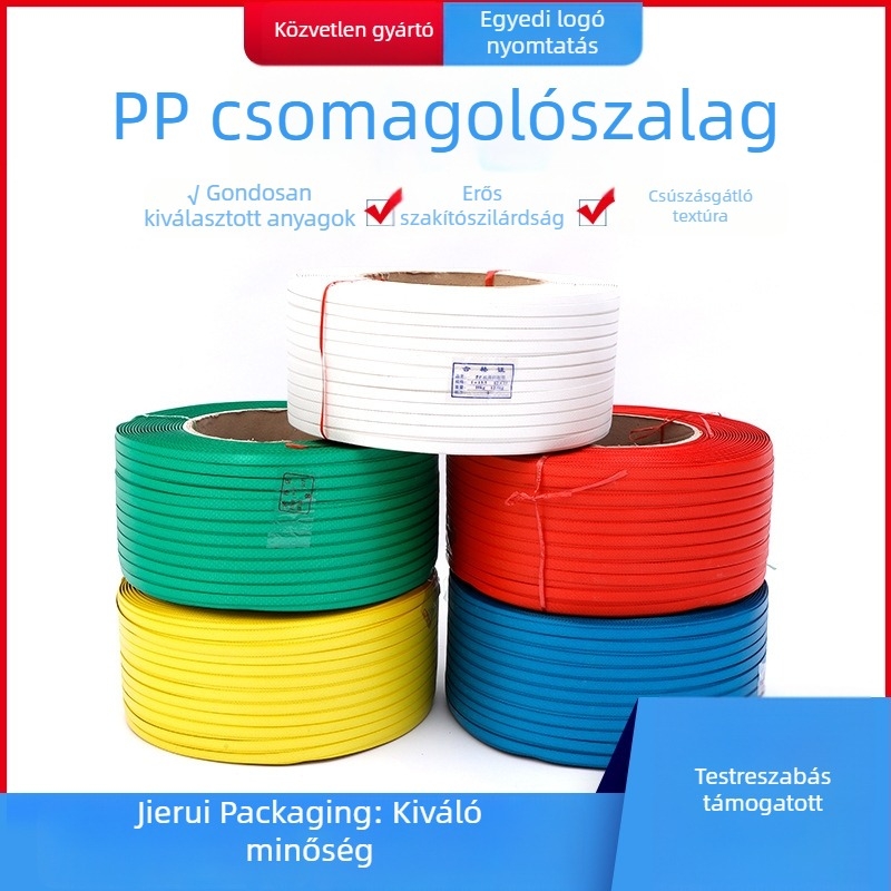 Géphez való PP csomagoló szalag, műanyag csomagoló szalag, forró olvasztású félautomata kötöző szalag