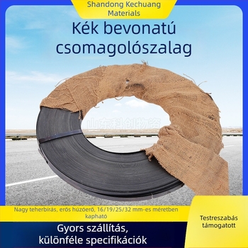 Kék lakkozott vaslemez csomagoló szalagok, szélesség 16/19/25/32 mm, nehéz teherbírású fémtermékek kötöző szalagjai