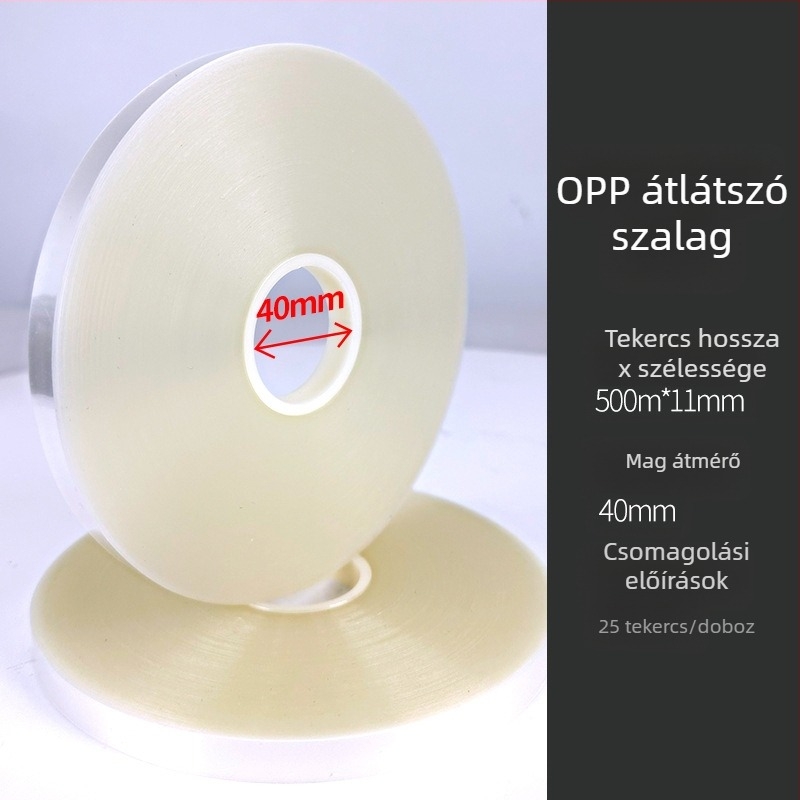 OPP Átlátszó ragasztómentes forróolvadó kötözőszalag teljesen automata csomagológépekhez