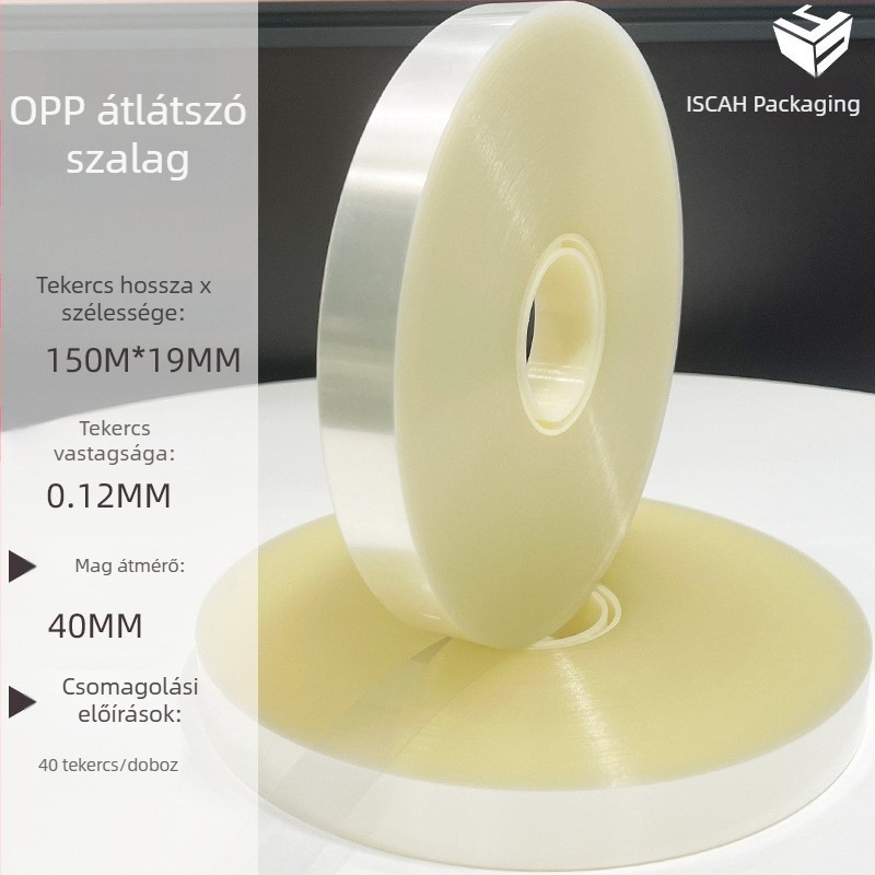 OPP Átlátszó ragasztómentes forróolvadó kötözőszalag teljesen automata csomagológépekhez