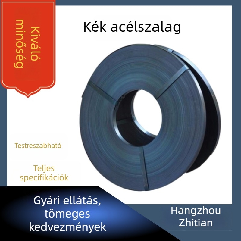 Kék rozsdamentes acél kötöző szalag, csomagoláshoz, 12,7 mm szélesség
