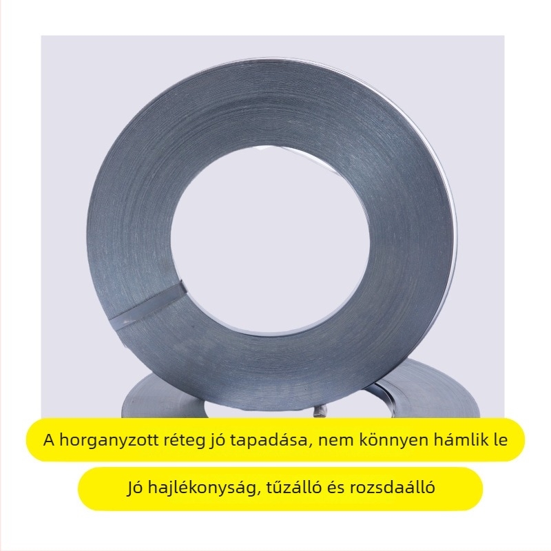 Horganyzott acél csomagoló szalag, 25 mm széles, korrózióálló