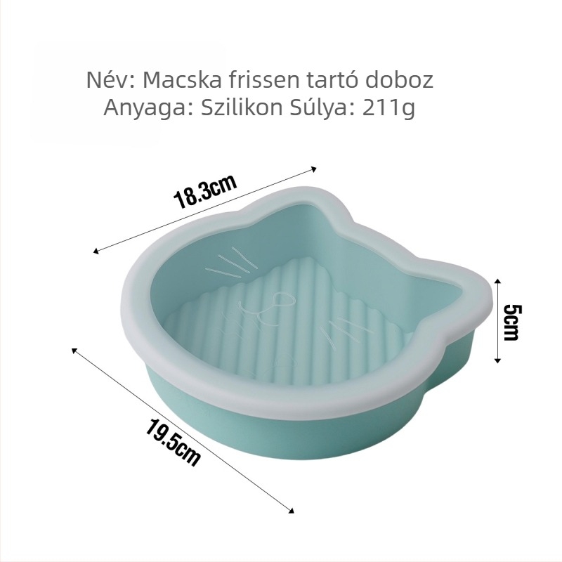 Légsütő kiegészítők: szilikon sütőtepsi, macskamintás szilikon torta forma, fedéllel ellátott többfunkciós tárolóedény