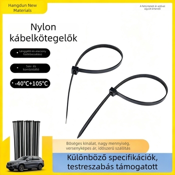 Autóipari kábelkészlet: nejlon kábelkötegek, műanyag kötözők, magas hőmérséklet- és öregedésállóság