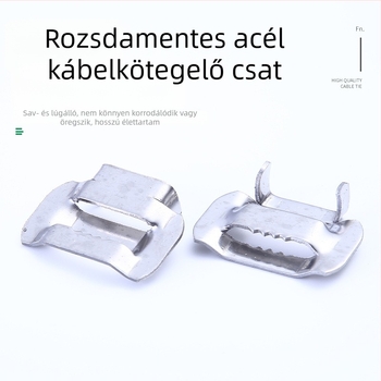 Rozsdamentes acél kábelzár, 201/304, fogazott zár, elektromos mérődobozokhoz, 10-25 mm, csavaros zár, raktáron