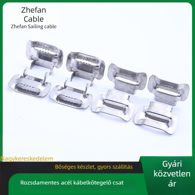 Rozsdamentes acél kábelzár, 201/304, fogazott zár, elektromos mérődobozokhoz, 10-25 mm, csavaros zár, raktáron