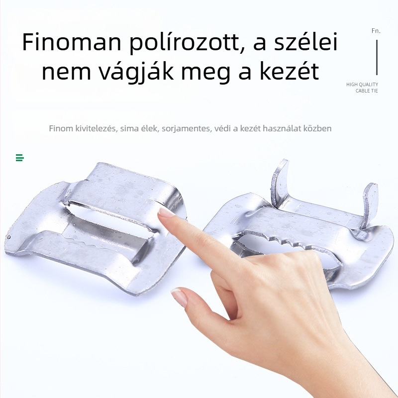 Rozsdamentes acél kábelzár, 201/304, fogazott zár, elektromos mérődobozokhoz, 10-25 mm, csavaros zár, raktáron