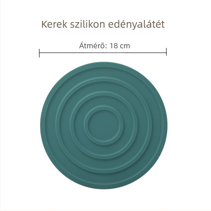 Skandináv stílusú kerek szilikon hőszigetelő alátét casserolákhoz – égés elleni védelem, csúszásmentes asztalhoz