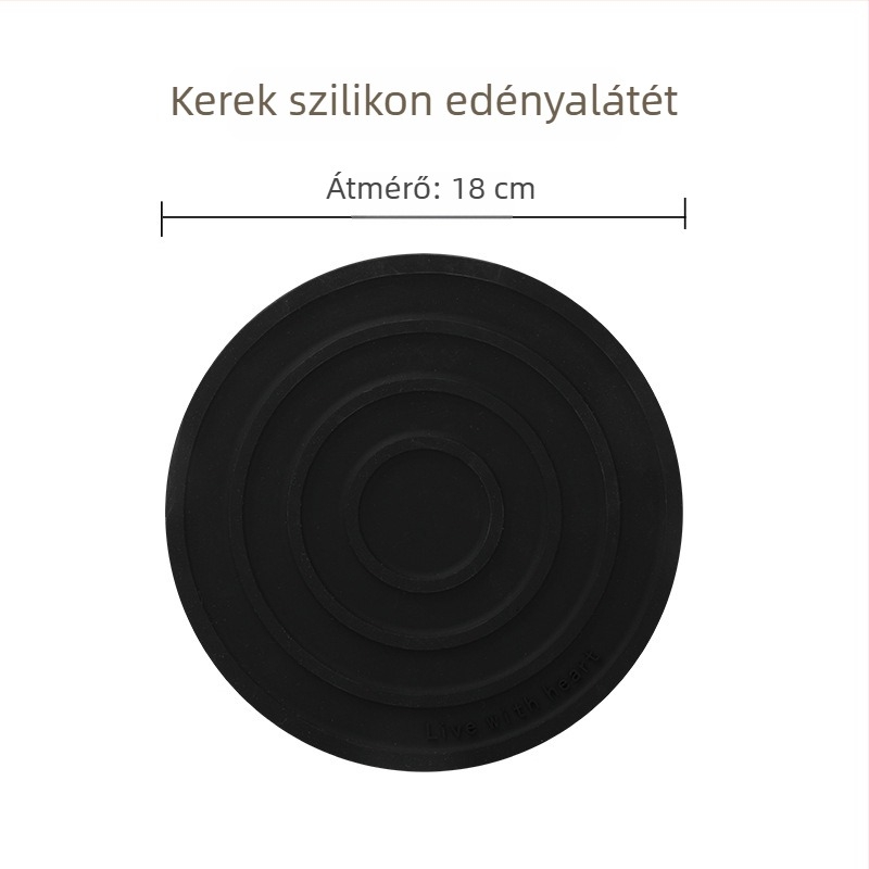 Skandináv stílusú kerek szilikon hőszigetelő alátét casserolákhoz – égés elleni védelem, csúszásmentes asztalhoz