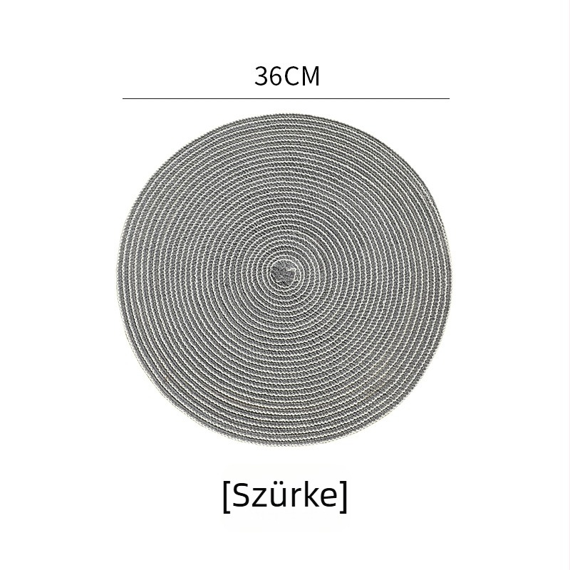 Kerek pamutfonalból készült hőálló poháralátét, csúszásmentes, szálakból szőtt, étkezőasztalhoz és konyhában használható edényvédő