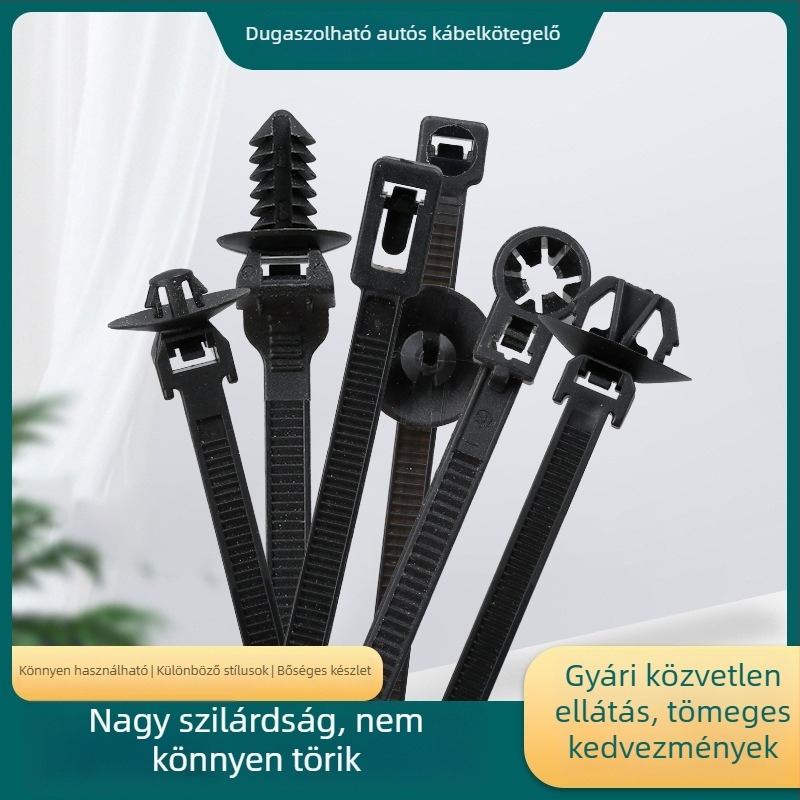 Nylon csap típusú autóipari kábelkötegek, önzáró, pozicionálásra és rögzítésre