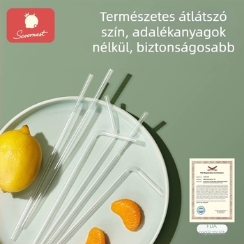 Kechao egyszer használatos szívószálak, egyenként csomagolva, terhes nőknek, gyerekeknek és csecsemőknek; alkalmas tej-tea és leves ivására; hajlítható vékony és vastag változatok.