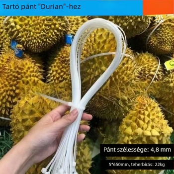Durian kötőszalagok, hosszabbított nylon kötőszalagok önzáró zárómechanizmussal, 0.5 mm, nylon 66, növénykötözéshez