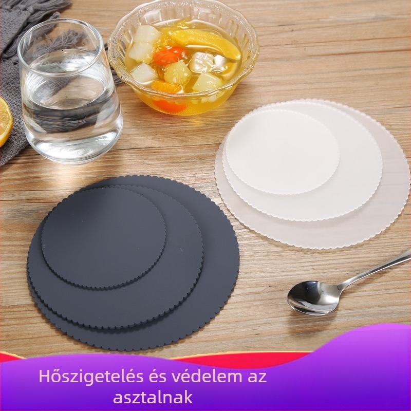 Kerek anti-slip tányéralátét, puha szilikonból, Sophie, nordic stílus