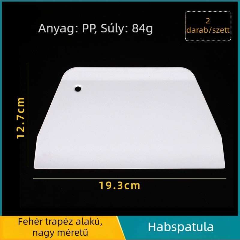 Nagy trapez alakú spatula-kés – élelmiszer-minőségű PP műanyag, sütéshez tortokhoz, krémhez, tésztához és rizses tekercsekhez