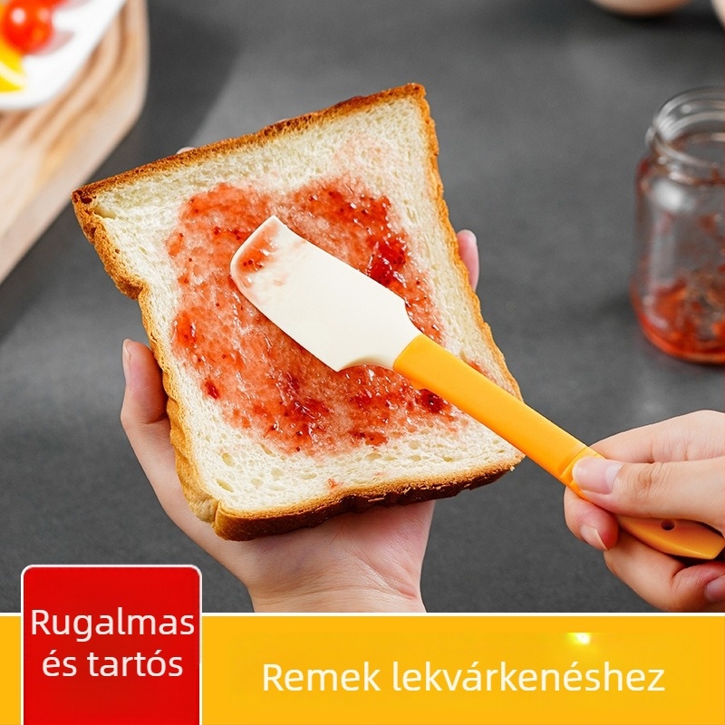 Japán stílusú szilikon spatula sütéshez és krémekhez, sokoldalú mini spatula, puha kaparó és lekváros üveg