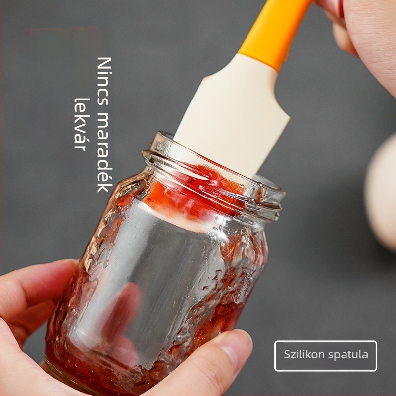 Japán stílusú szilikon spatula sütéshez és krémekhez, sokoldalú mini spatula, puha kaparó és lekváros üveg