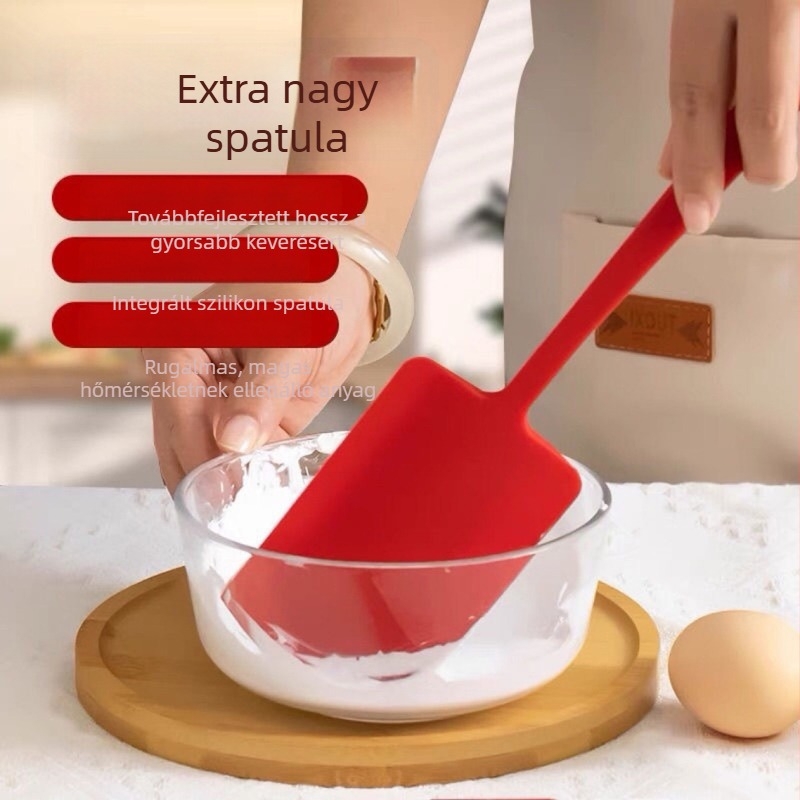 Kis méretű, egybeépített szilikon spatula, vajkeverő eszköz tortákhoz