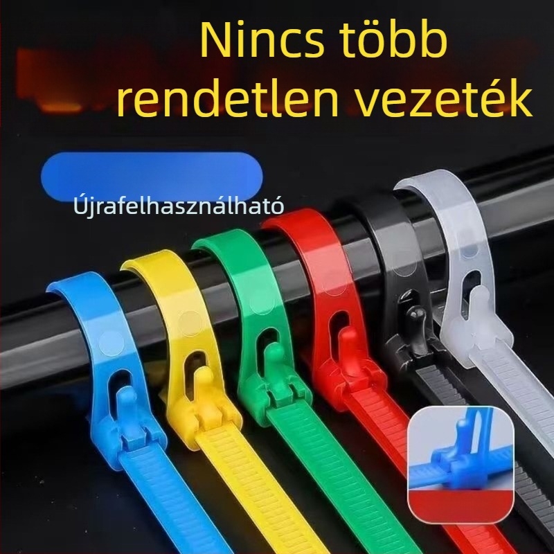 Oldható nylon kábelkötegek zárkapoccsal, 4×150 mm, műanyag kötegelő pántok