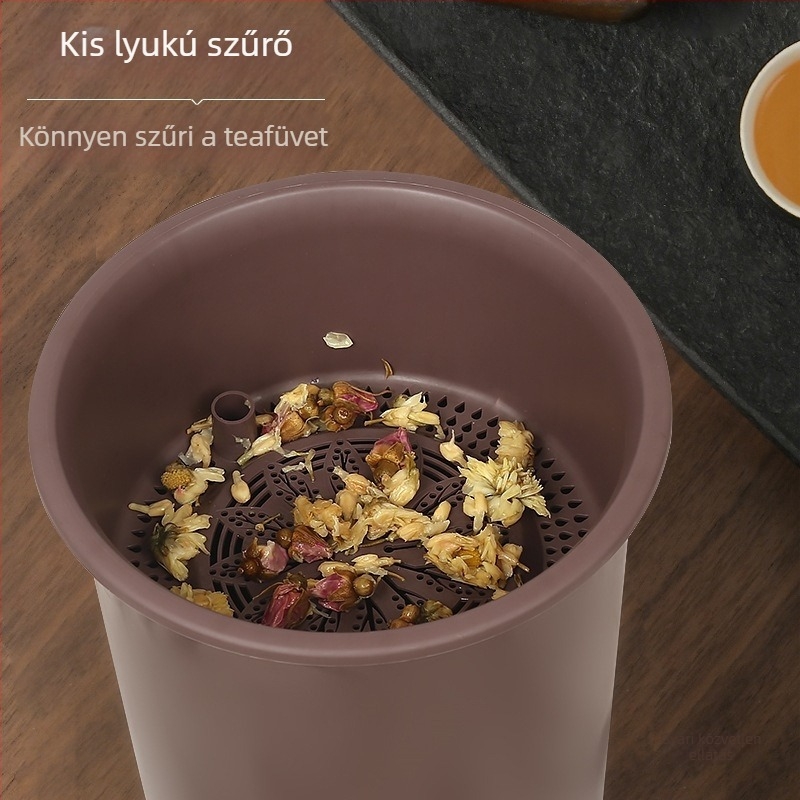 Tea-hulladék szemetes szűrőhálóval, száraz–nedves elkülönítés, kis méretű konyhai szemetes