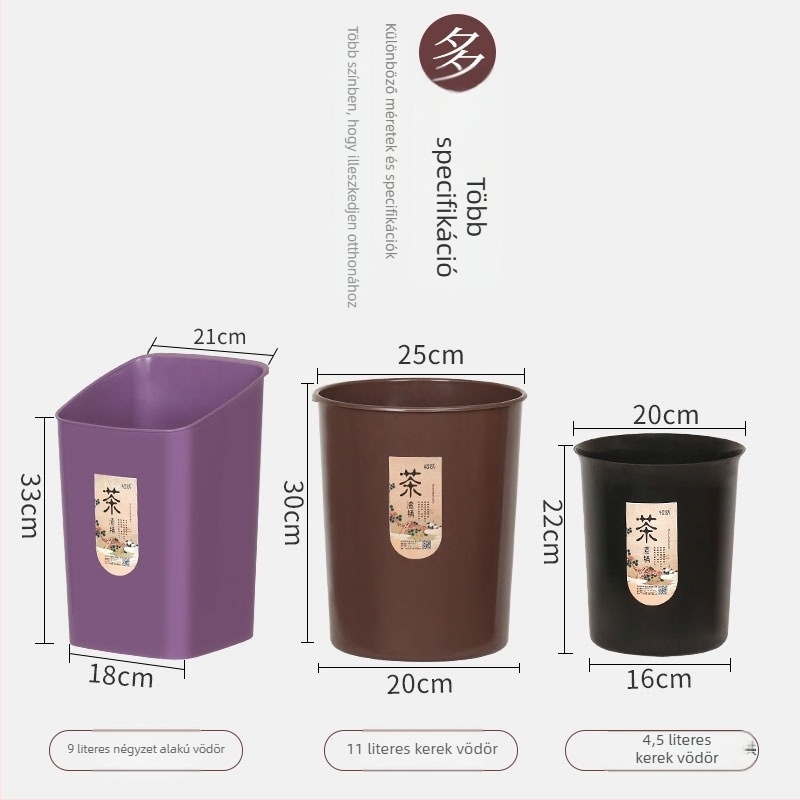 Tea-hulladék szemetes szűrőhálóval, száraz–nedves elkülönítés, kis méretű konyhai szemetes