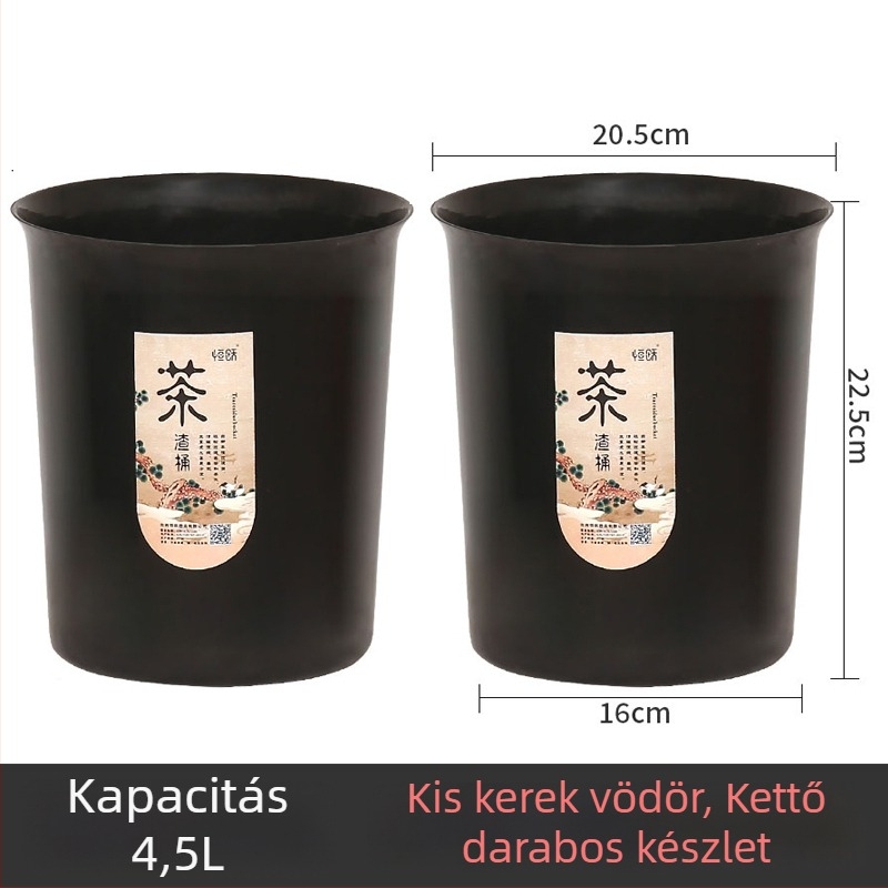 Tea-hulladék szemetes szűrőhálóval, száraz–nedves elkülönítés, kis méretű konyhai szemetes