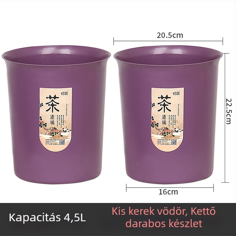 Tea-hulladék szemetes szűrőhálóval, száraz–nedves elkülönítés, kis méretű konyhai szemetes