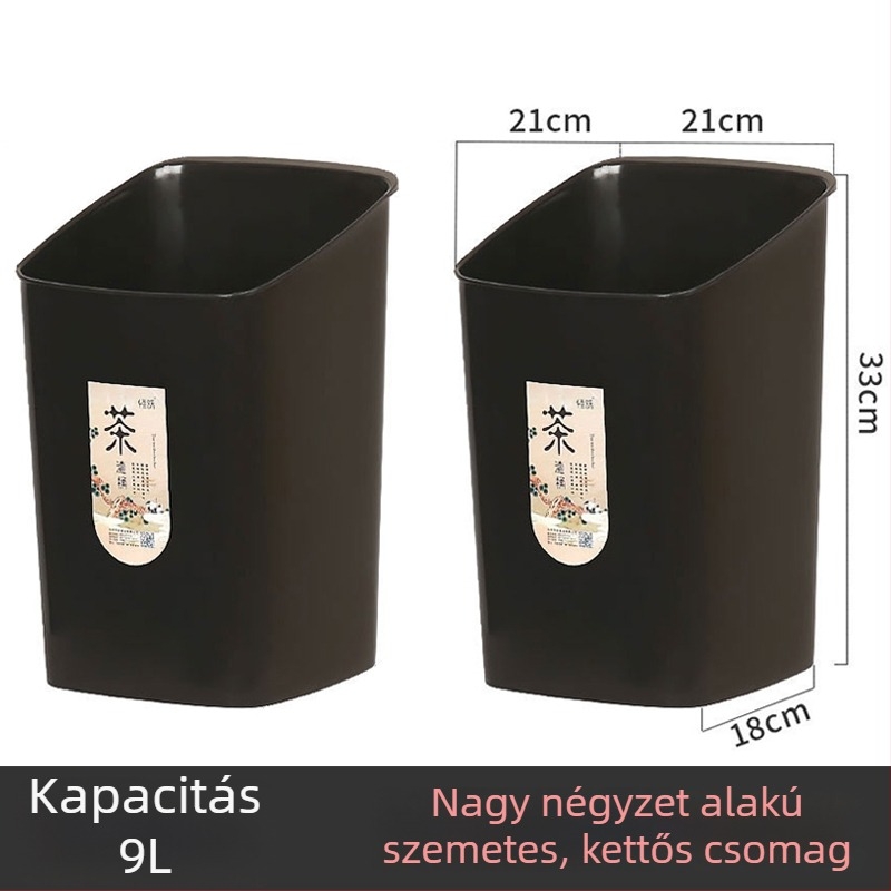 Tea-hulladék szemetes szűrőhálóval, száraz–nedves elkülönítés, kis méretű konyhai szemetes