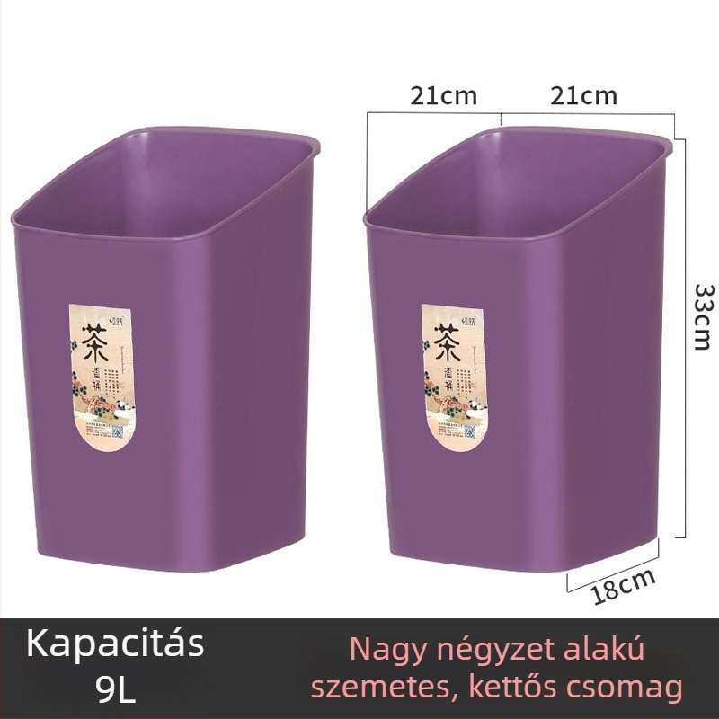 Tea-hulladék szemetes szűrőhálóval, száraz–nedves elkülönítés, kis méretű konyhai szemetes