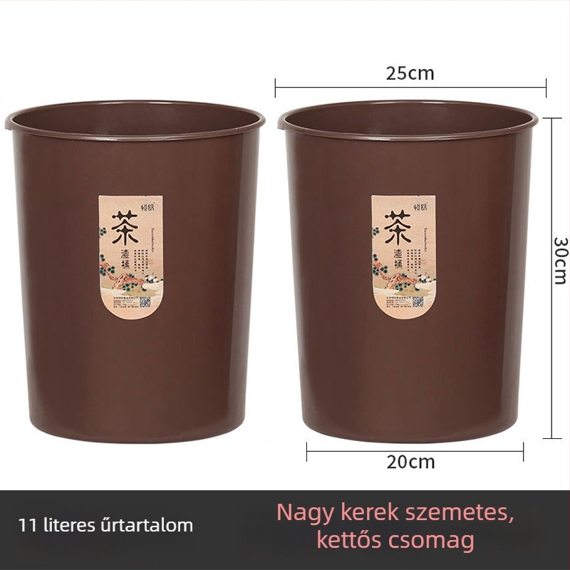 Tea-hulladék szemetes szűrőhálóval, száraz–nedves elkülönítés, kis méretű konyhai szemetes