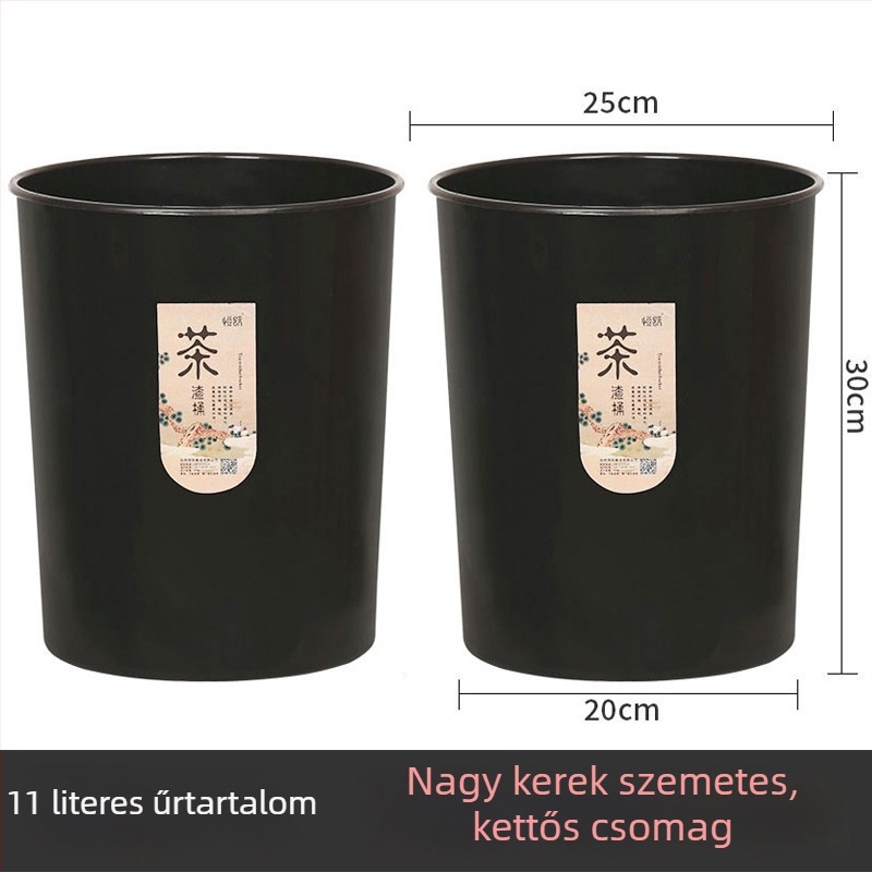 Tea-hulladék szemetes szűrőhálóval, száraz–nedves elkülönítés, kis méretű konyhai szemetes
