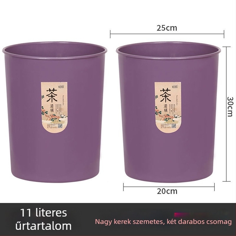 Tea-hulladék szemetes szűrőhálóval, száraz–nedves elkülönítés, kis méretű konyhai szemetes