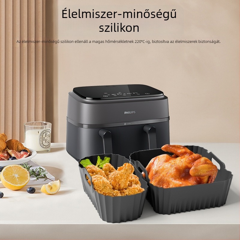 Philips NA350 Négyzet alakú szilikon sütőedény fritőrhöz – belső bevonat