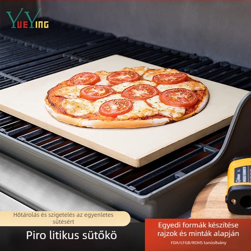Négyzet alakú Cordierite pizza kő – magas hőmérsékletű sütő kő pizzához és kenyérhez