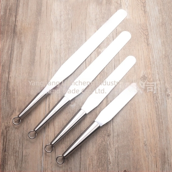 10 hüvelykes rozsdamentes acélból készített hajlított sarkú tortadíszítő spatula, krém spatula, torta kés és vajkés