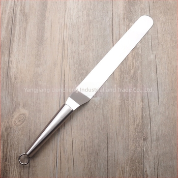 10 hüvelykes rozsdamentes acélból készített hajlított sarkú tortadíszítő spatula, krém spatula, torta kés és vajkés