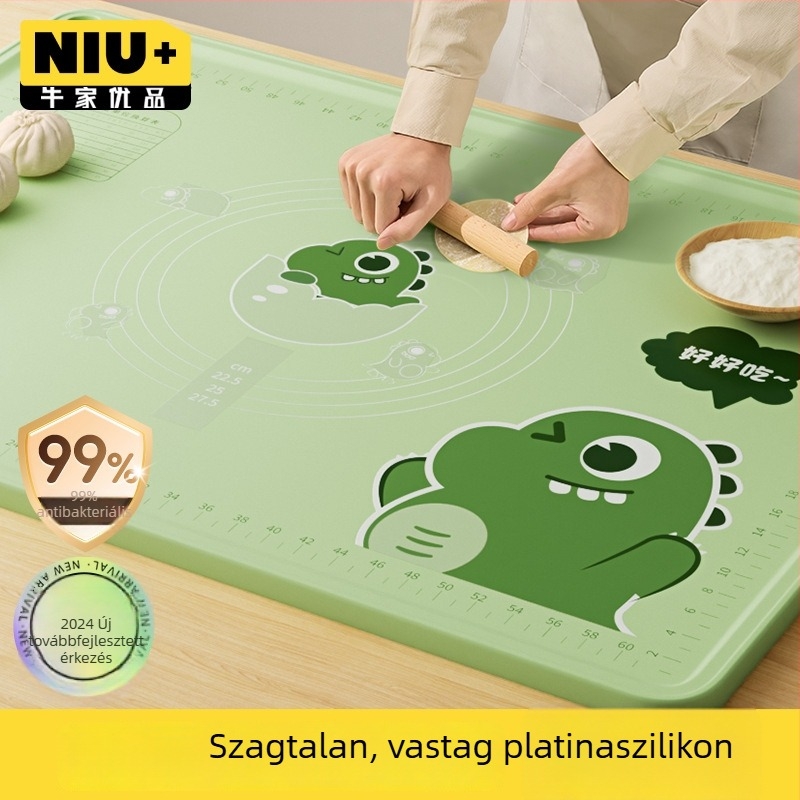 Szilikon dagasztó- és nyújtó matrac, vastag élelmiszer-minőségű konyhai tésztalap