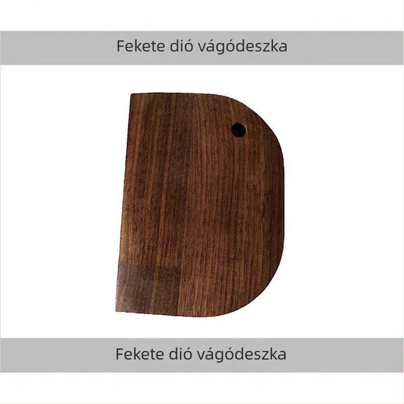 Tömörfa tészta vágó fekete diófából, kétoldalas konyhai eszköz tésztához, liszt és palacsintához