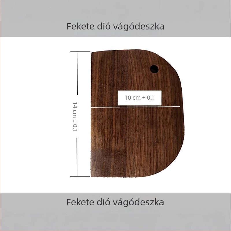 Tömörfa tészta vágó fekete diófából, kétoldalas konyhai eszköz tésztához, liszt és palacsintához
