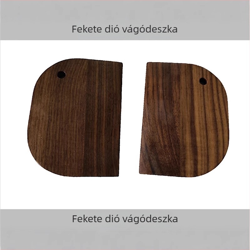 Tömörfa tészta vágó fekete diófából, kétoldalas konyhai eszköz tésztához, liszt és palacsintához