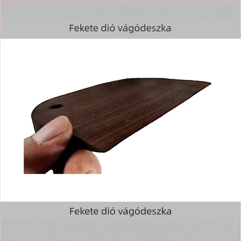 Tömörfa tészta vágó fekete diófából, kétoldalas konyhai eszköz tésztához, liszt és palacsintához