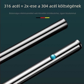 316 rozsdamentes acél szívószálak, élelmiszer-minőségűek, pearl milk tea-hez, nagy átmérő, karcolásálló, otthoni használatra