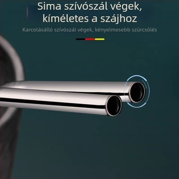 316 rozsdamentes acél szívószálak, élelmiszer-minőségűek, pearl milk tea-hez, nagy átmérő, karcolásálló, otthoni használatra