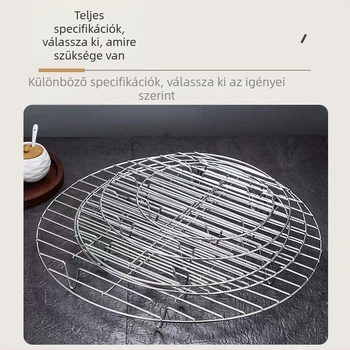 Rozsdamentes acél gőzölő állvány kör alakú beépítéssel, hálós gőzölő lemezzel és tapadásmentes alappal