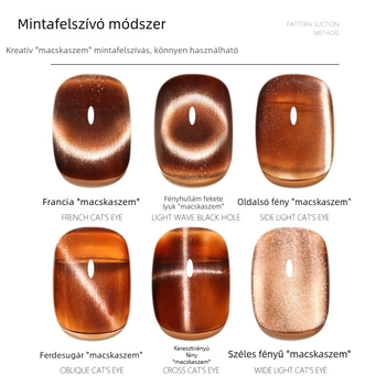 Macskaszemes mágnes gél körömlakkhoz, manikűrhöz, nagy cilindrikus téglalap alakú mágnes, tartós és erős Macskaszeme kő